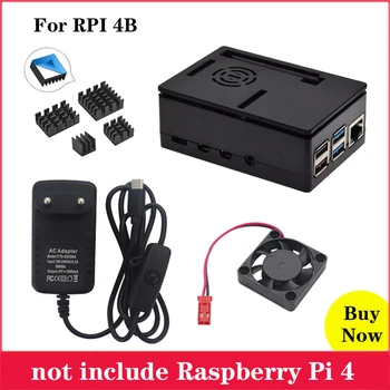 Raspberry Pi 4 ABS Case with Cooling Fan 5V 3A Power Supply Adapter Aluminum Heat Sink for Raspberry Pi 4 Model B 4B
Raspberry Pi 4 ABS Case with Cooling Fan 5V 3A Power Supply Adapter Aluminum Heat Sink for Raspberry Pi 4 Model B 4B