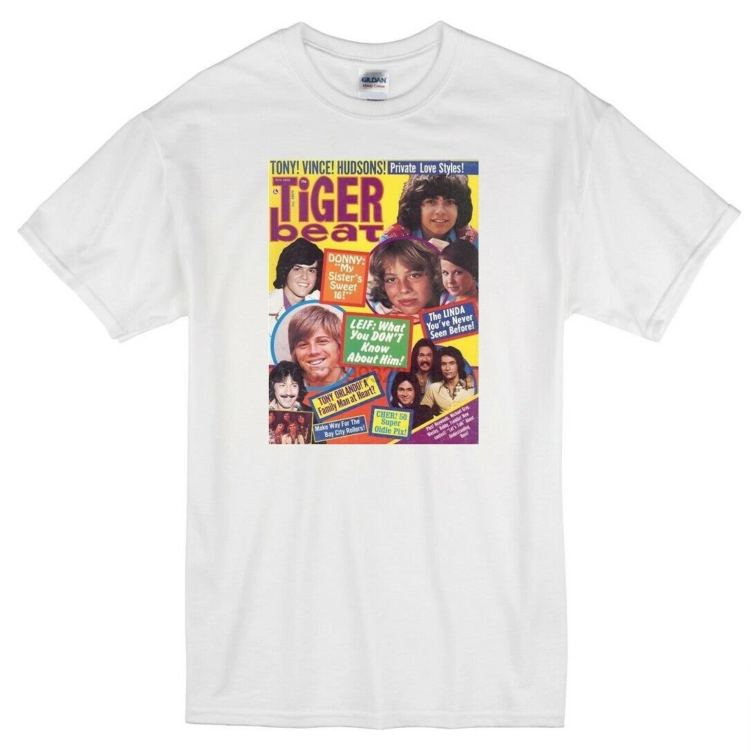 Футболка TIGER BEAT Ноябрьский журнал для подростков белая ТВ футболка LEIF GARRETT 1975 |