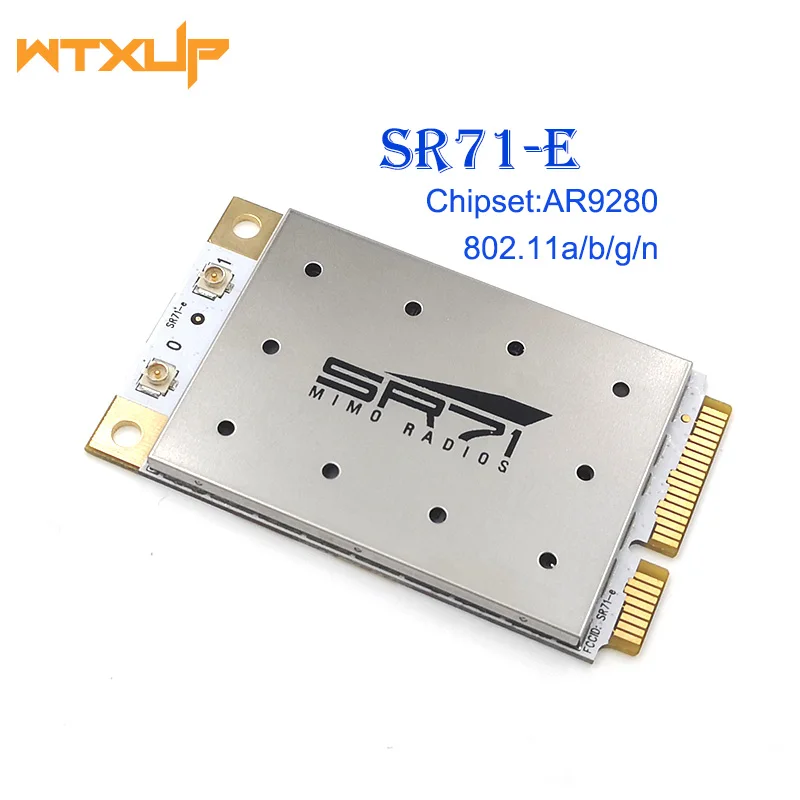 

Беспроводная сетевая карта SR71-E AR9280 MINI PCIE, 400 МВт, высокая мощность, беспроводная сетевая карта MAC UBNT 802.11a/b/g/n