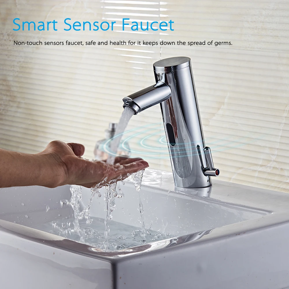 Sink Faucet Hot & Cold Bathroom Automatic Touchless Sensor Faucets water saving Inductive electric Water Tap battery power
Sink Faucet Hot & Cold Bathroom Automatic Touchless Sensor Faucets water saving Inductive electric Water Tap battery power