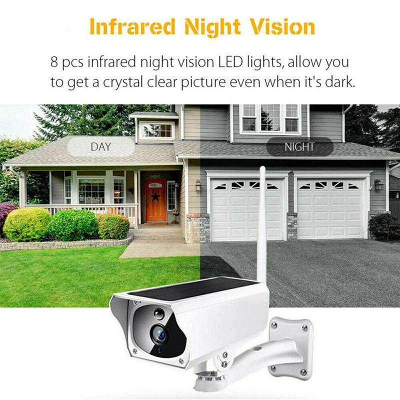 Wireless Solar Outdoor WiFi IP Camera 1080P HD Security Surveillance Waterproof Camera DQ-Drop
Wireless Solar Outdoor WiFi IP Camera 1080P HD Security Surveillance Waterproof Camera DQ-Drop