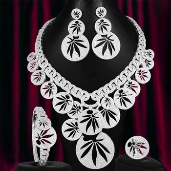 SisCathy Super Brand Luxury Round Flowers Full Micro Cubic Zirconia Women Wedding Necklace Bangle Earring Ring Jewelry Sets
SisCathy Super Brand Luxury Round Flowers Full Micro Cubic Zirconia Women Wedding Necklace Bangle Earring Ring Jewelry Sets
