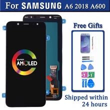 Ensemble écran tactile LCD Super AMOLED, pour SAMSUNG Galaxy A6 2018 A600 A600F A600FN, Original=