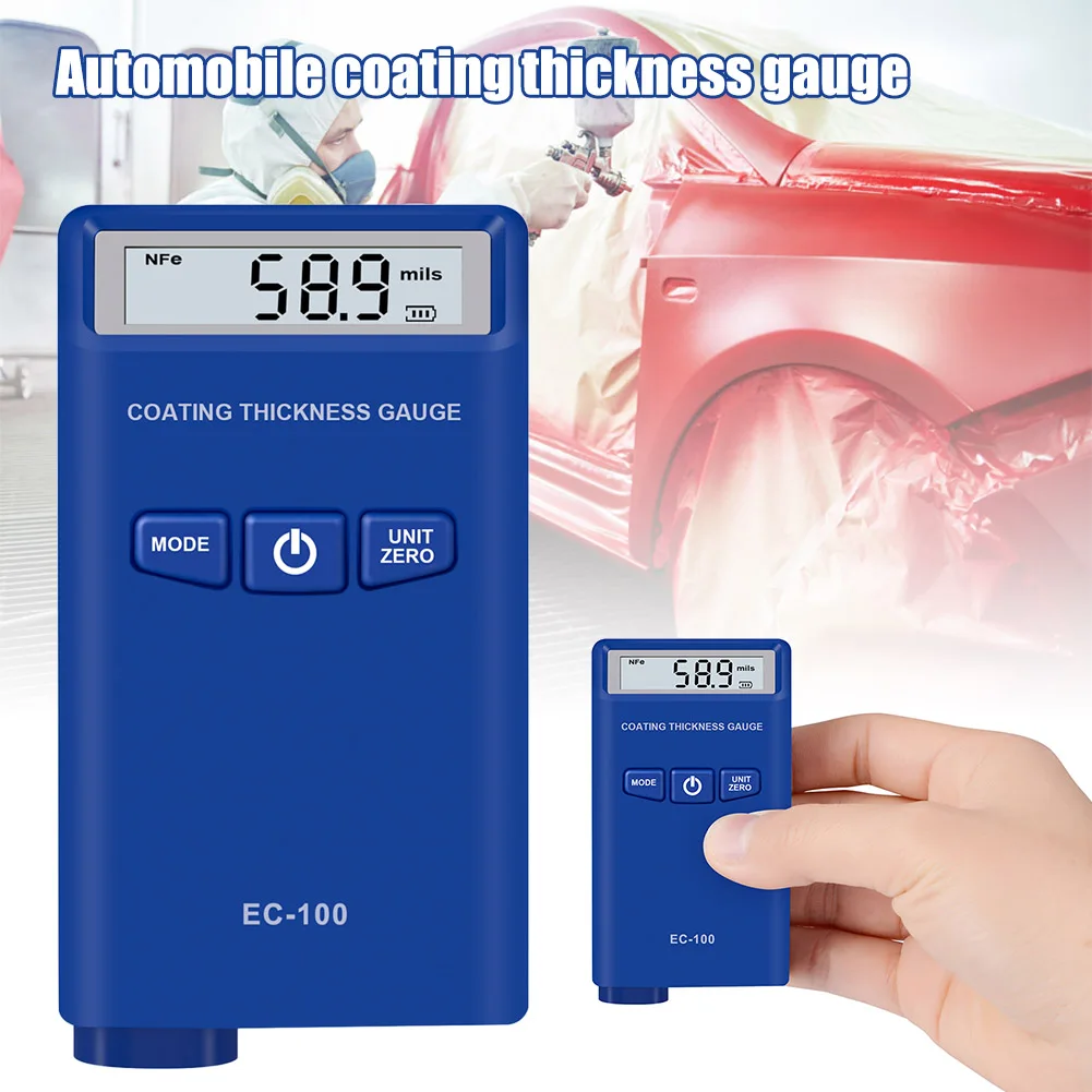 New Digital Coating Paint Thickness Gauge Meter for Car Auto Vehicle with Backlight LCD Display SF66