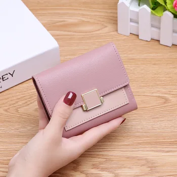 ins wallet female short 2020 new Korean version of the folding soft wallet simple fashion card bag mini small change wallet 
ins wallet female short 2020 new Korean version of the folding soft wallet simple fashion card bag mini small change wallet