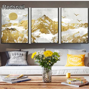 Nordic Abstract Landscape 3 Pieces Diamond Embroidery Handmade drill Square 5d Diy Diamond Painting Golden Mountain birds TT2510
Nordic Abstract Landscape 3 Pieces Diamond Embroidery Handmade drill Square 5d Diy Diamond Painting Golden Mountain birds TT2510