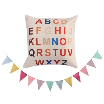 1 Pcs Garland Triple-Cornered Flag Chain Triple-Cornered Chain Is 4Mx12.5Cm X 17Cm Colorful & 1 Pcs Fashion Pillowcase Sofa Wais
1 Pcs Garland Triple-Cornered Flag Chain Triple-Cornered Chain Is 4Mx12.5Cm X 17Cm Colorful & 1 Pcs Fashion Pillowcase Sofa Wais