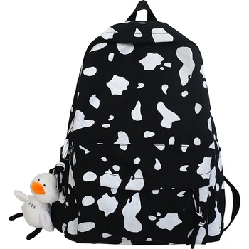 Cute Milk Cow Printing Women's Backpack Canvas Travel Mochila Women School Bag for Teenager Girls Fashion Rucksack 2020
Cute Milk Cow Printing Women's Backpack Canvas Travel Mochila Women School Bag for Teenager Girls Fashion Rucksack 2020