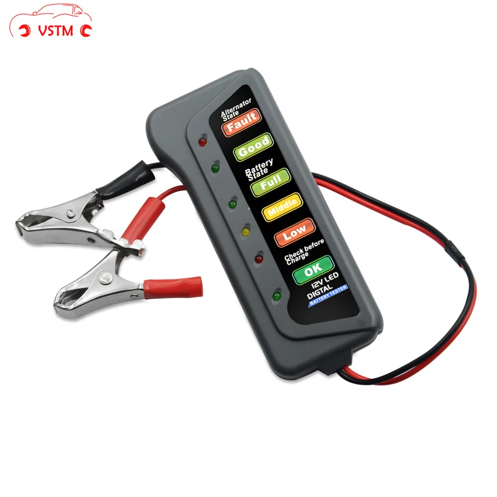 12V Car Battery & Alternator Tester - Test Battery Condition & Alternator Charging (LED indication)
12V Car Battery & Alternator Tester - Test Battery Condition & Alternator Charging (LED indication)