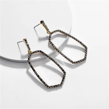 Designer Frame Hexagon Hollow Rhinestone Inset Earrings Women Fashion Jewelry Metal Earrings Statement Earrings
Designer Frame Hexagon Hollow Rhinestone Inset Earrings Women Fashion Jewelry Metal Earrings Statement Earrings