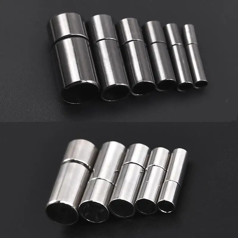 10pcs Stainless Steel Rotary Magnetic Clasps Leather Cord End Caps 2.5/3/4/5/6/8mm For DIY Bracelet Jewelry Making Accessories
10pcs Stainless Steel Rotary Magnetic Clasps Leather Cord End Caps 2.5/3/4/5/6/8mm For DIY Bracelet Jewelry Making Accessories