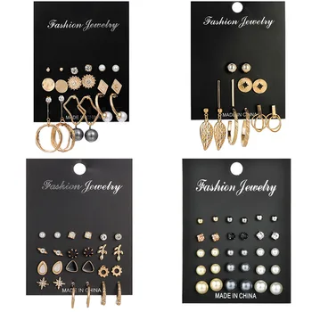 9Pairs/Set Mix Geometric Stud Earrings Sets For Women Pearl Beads Lead Star Coin Stud Earrings Fashion Women Party Jewelry
9Pairs/Set Mix Geometric Stud Earrings Sets For Women Pearl Beads Lead Star Coin Stud Earrings Fashion Women Party Jewelry