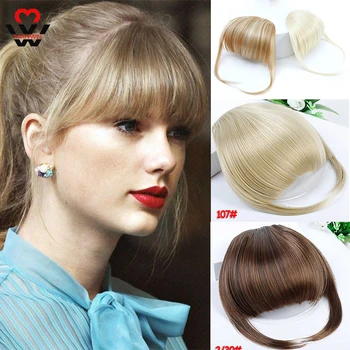 MANWEI Women's Bangs, Short Hair Clips, Synthetic Hair, Natural Black, Solid Color 
MANWEI Women's Bangs, Short Hair Clips, Synthetic Hair, Natural Black, Solid Color