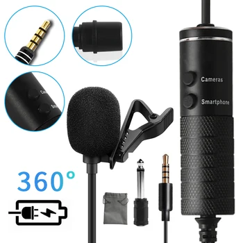 Lavalier Microphone Clip-on 6m Mini Audio 3.5mm Collar Condenser Lapel Mic for Recording DSLR Camera Smart Phone Laptop
Lavalier Microphone Clip-on 6m Mini Audio 3.5mm Collar Condenser Lapel Mic for Recording DSLR Camera Smart Phone Laptop