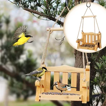 Outdoor wooden bird feeder with swing chair bird hummingbird porch swing decorative bird feeder gardening
Outdoor wooden bird feeder with swing chair bird hummingbird porch swing decorative bird feeder gardening