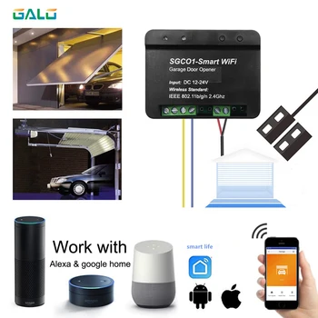 WiFi open smart swing sliding garage door controller sliding door opener with Alexa Google Home Smart Life/APP control wifi smar
WiFi open smart swing sliding garage door controller sliding door opener with Alexa Google Home Smart Life/APP control wifi smar