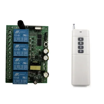 3000M AC 220V 4 Channel 4CH RF Wireless Remote Control Switch System Receiver + Transmitter, 315 433 MHz
3000M AC 220V 4 Channel 4CH RF Wireless Remote Control Switch System Receiver + Transmitter, 315 433 MHz