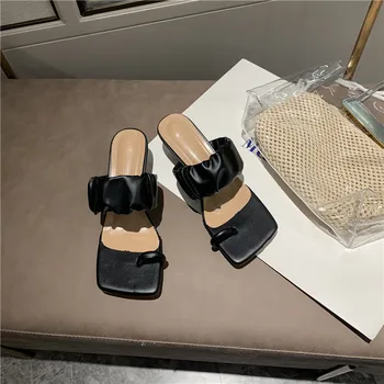 Square Toe Slippers Women flip flop High Heel Sandals Slip On Open Toe Slides Casual Outdoor Slipper Narrow Band Sandal Shoes
Square Toe Slippers Women flip flop High Heel Sandals Slip On Open Toe Slides Casual Outdoor Slipper Narrow Band Sandal Shoes