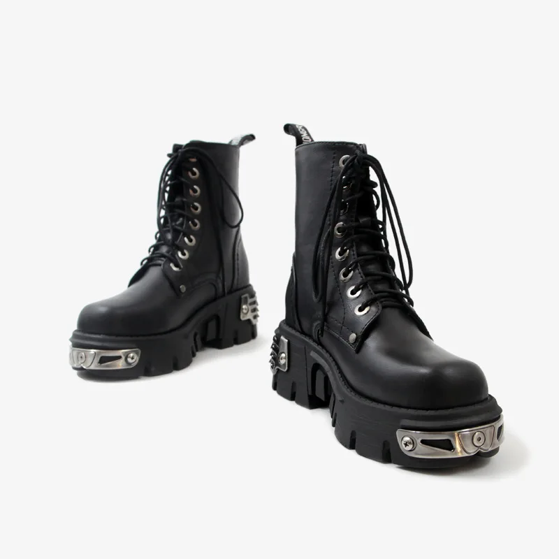 FREE SHIPPING Punk Style Metal Ankle Boots JKP4350