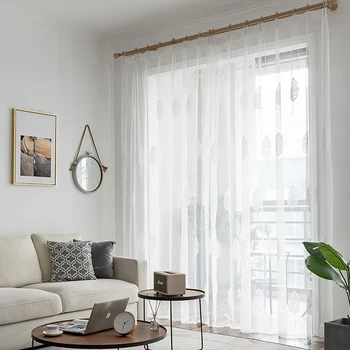 Window Tulle Curtains European Style Embroidered Tulle Curtains for Living Room Bedroom Tree Plants White Sheer Curtains 
Window Tulle Curtains European Style Embroidered Tulle Curtains for Living Room Bedroom Tree Plants White Sheer Curtains