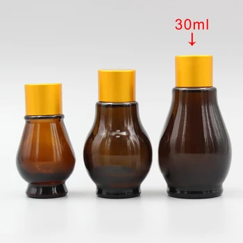 30ml Amber Single Gourd Shape Glass Bottle with Gold Cap,30ml Amber Cosmetic Container
30ml Amber Single Gourd Shape Glass Bottle with Gold Cap,30ml Amber Cosmetic Container