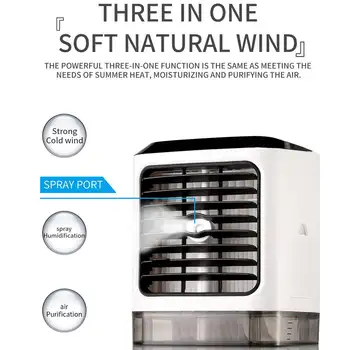 3in1 Mini USB Portable Air Conditioner 7 Colors LED Conditioning Humidifier Purifier 3 Gear Desktop air cooler Fan w/480ml Tank
3in1 Mini USB Portable Air Conditioner 7 Colors LED Conditioning Humidifier Purifier 3 Gear Desktop air cooler Fan w/480ml Tank