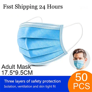 50PCS Disposable face Mask 3 Layer for Adult Anti Dust Mouth-muffle Masks Men Women Anti Fog Face mask
50PCS Disposable face Mask 3 Layer for Adult Anti Dust Mouth-muffle Masks Men Women Anti Fog Face mask