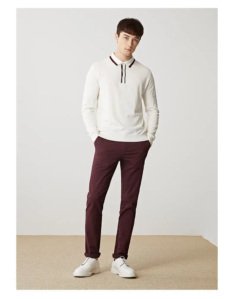 New Style Mens Polo Shirt Contrast Color Collar High Quality Autumn Long Sleeve Sweater Pullover Male Plus Size 4XL Muls Brand 02