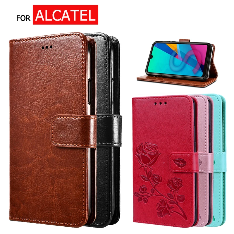 Чехол книжка для Alcatel 1S 2020 кожаный чехол бумажник чехлы 5024D защитный телефона