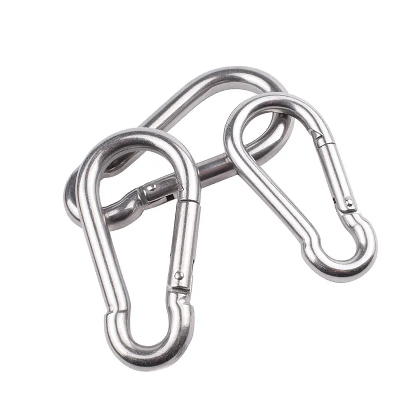 High Quality 304 Stainless Steel Carabiner Keychain Carbine Snap Hook Key for Camping Equipment Climbing Accessories 3 Sizes
High Quality 304 Stainless Steel Carabiner Keychain Carbine Snap Hook Key for Camping Equipment Climbing Accessories 3 Sizes