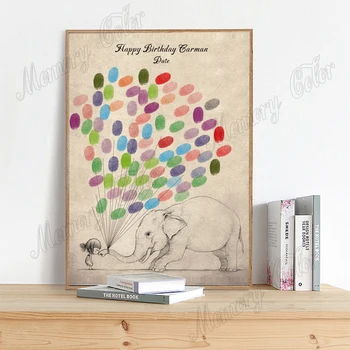 Personalized Name Date Cartoon Elephant Fingerprint DIY Signature Guestbook For Kids Birthday Baptism Cake Decoration
Personalized Name Date Cartoon Elephant Fingerprint DIY Signature Guestbook For Kids Birthday Baptism Cake Decoration