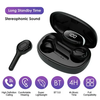 TWS Bluetooth 5.0 Wireless Earphones 2200mAh Charging Box With Microphone Sport Waterproof Headsets Earbuds
TWS Bluetooth 5.0 Wireless Earphones 2200mAh Charging Box With Microphone Sport Waterproof Headsets Earbuds