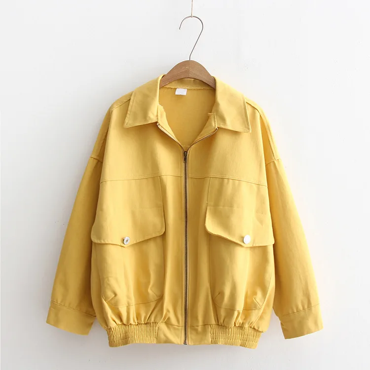 Autumn New Style Women's Tops Fold-down Collar Solid Color Loose-Fit Zipper Cardigan Applique Hem Elastic Jeans Coat A5
Autumn New Style Women's Tops Fold-down Collar Solid Color Loose-Fit Zipper Cardigan Applique Hem Elastic Jeans Coat A5