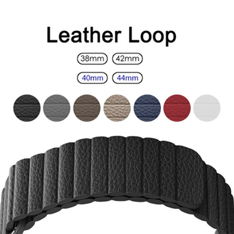 Leather loop strap for Apple Watch band 4 40mm 38mm 42mm 44mm Strap for iwatch 5 4 3 2 1 Wrist Bracelet Magnetic Clasp Watchband
Leather loop strap for Apple Watch band 4 40mm 38mm 42mm 44mm Strap for iwatch 5 4 3 2 1 Wrist Bracelet Magnetic Clasp Watchband
