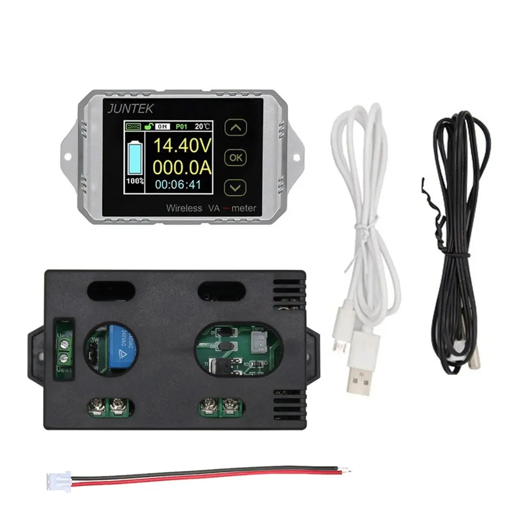 Ват1030 100 в 30A LCD Цифровой Беспроводной DC напряжение тока VA метр автомобильный
