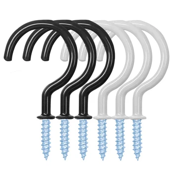 6 Pcs 2.9 Inches Ceiling Hooks Coated Screw-in Wall Hooks Plant Hooks Kitchen Hooks,Cup Hooks Great for Indoor & Outdoor Use
6 Pcs 2.9 Inches Ceiling Hooks Coated Screw-in Wall Hooks Plant Hooks Kitchen Hooks,Cup Hooks Great for Indoor & Outdoor Use