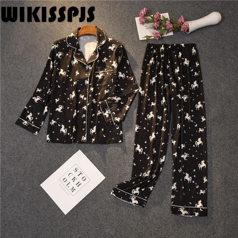 WIKISSPJS New Comfortable Pajamas Housewear Long Sleeve Pants Printed Women's Suit Sleep Tops Sleepwear Lounge Wear
WIKISSPJS New Comfortable Pajamas Housewear Long Sleeve Pants Printed Women's Suit Sleep Tops Sleepwear Lounge Wear
