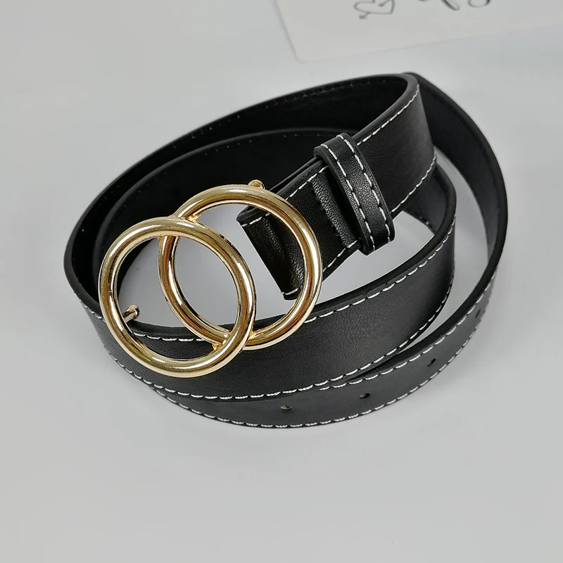 Черные кожаные ремни для женщин Джинсовый пояс G роскошный cinturones para mujer Модный
