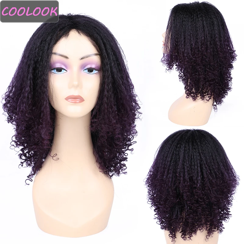 12''short Kinky Yaki Curly Wig Synthetic Ombre Afro Yaki Curly Hair Wigs Heat Resistant False Hair for Black Women Cosplay Wigs
12''short Kinky Yaki Curly Wig Synthetic Ombre Afro Yaki Curly Hair Wigs Heat Resistant False Hair for Black Women Cosplay Wigs