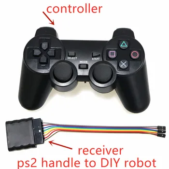 2.4G Wireless Gamepad for PS2 handle RC Toy robot tank car chassis Controller for Joystick Double Vibration Shock Joypad diy
2.4G Wireless Gamepad for PS2 handle RC Toy robot tank car chassis Controller for Joystick Double Vibration Shock Joypad diy
