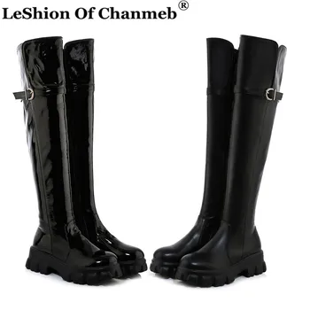Trendy Gothic Shoes Women Plus Size 46 Runway Over the Knee Boots Platforms Chunky Heels Woman Winter Snow Boots Motorcycle Shoe 
Trendy Gothic Shoes Women Plus Size 46 Runway Over the Knee Boots Platforms Chunky Heels Woman Winter Snow Boots Motorcycle Shoe