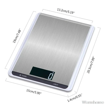 

5/10kg Household Kitchen Scale Electronic Food Scales Diet Scales Measuring Tool LCD Digital Weighing Scale g,oz,lb,kg, Au10 20