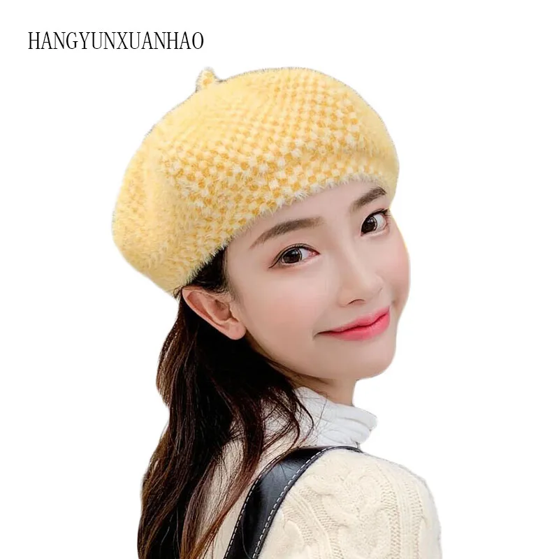2019 Women Winter Hats Vintage Woolen Beret Hat Retro Knitted Plaid Berets Caps Women Fashion Solid Color Adjustable
2019 Women Winter Hats Vintage Woolen Beret Hat Retro Knitted Plaid Berets Caps Women Fashion Solid Color Adjustable