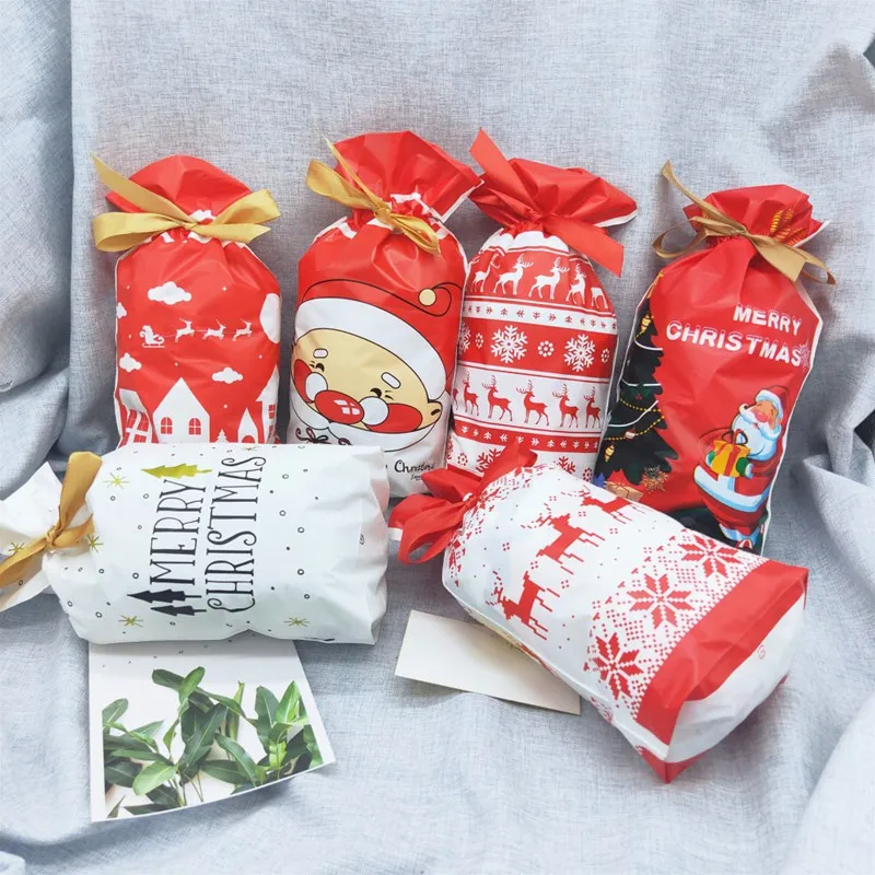 Lovely 50pcs/set Christmas Gift Candy Bags Cookies Bag Merry Christmas Party Favor Plastic Bag Package Pocket Ribbon Package* 
Lovely 50pcs/set Christmas Gift Candy Bags Cookies Bag Merry Christmas Party Favor Plastic Bag Package Pocket Ribbon Package*