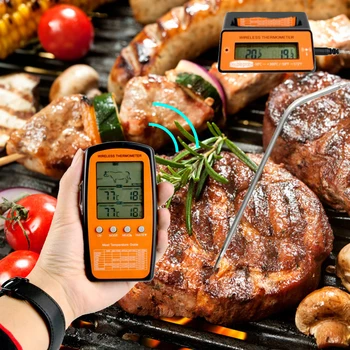 Pro Digital BBQ Meat Thermometer Wireless Grill Oven Thermomet Dual Probe Gauge Tool for Kitchen Food Cooking with Alarm 2020
Pro Digital BBQ Meat Thermometer Wireless Grill Oven Thermomet Dual Probe Gauge Tool for Kitchen Food Cooking with Alarm 2020