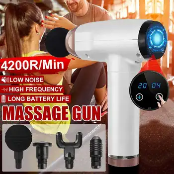 Massage Gun Fascia Gun Sport Therapy Muscle Massager Body Relaxation Pain Relief Slimming Shaping Massager With LCD Display
Massage Gun Fascia Gun Sport Therapy Muscle Massager Body Relaxation Pain Relief Slimming Shaping Massager With LCD Display