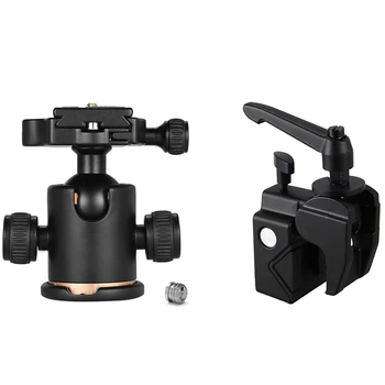 1 Set Universal Rail Clip Camera Fixing Mount Clip & 1 Set Camera Ball Head Tripod With Quick Release Plate
1 Set Universal Rail Clip Camera Fixing Mount Clip & 1 Set Camera Ball Head Tripod With Quick Release Plate