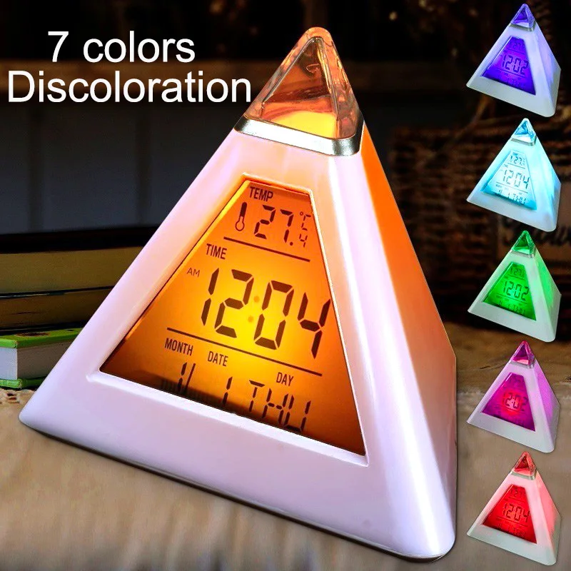 LED 7 Colors Change Electronic Digital Alarm Clock Creative Temperature Snooze Alarm Clock Bedroom Table Clock
LED 7 Colors Change Electronic Digital Alarm Clock Creative Temperature Snooze Alarm Clock Bedroom Table Clock