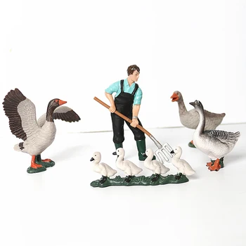 Simulation Farm Staff Hand painted Farmers Model Action Figures with Geese goose Duck Model figure miniature Educational toys
Simulation Farm Staff Hand painted Farmers Model Action Figures with Geese goose Duck Model figure miniature Educational toys