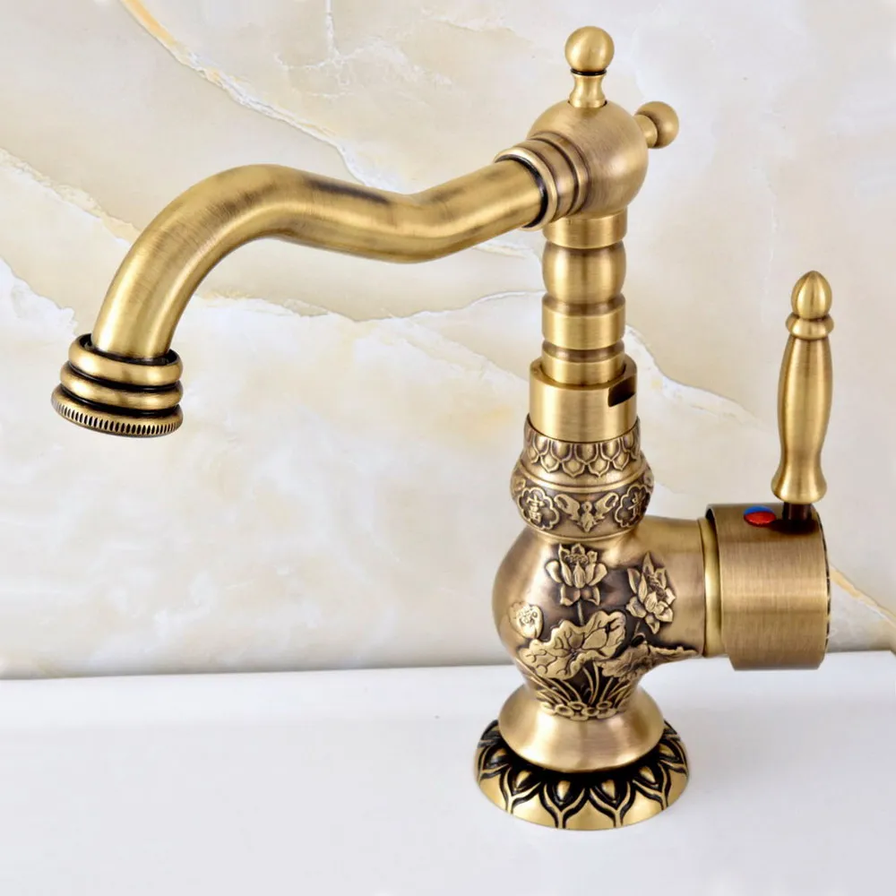 Vintage Antique Brass Carved Single Hole Single Handle Swivel Spout Kitchen Sink Bathroom Vessel Basin Faucet Mixer Tap asf127
Vintage Antique Brass Carved Single Hole Single Handle Swivel Spout Kitchen Sink Bathroom Vessel Basin Faucet Mixer Tap asf127